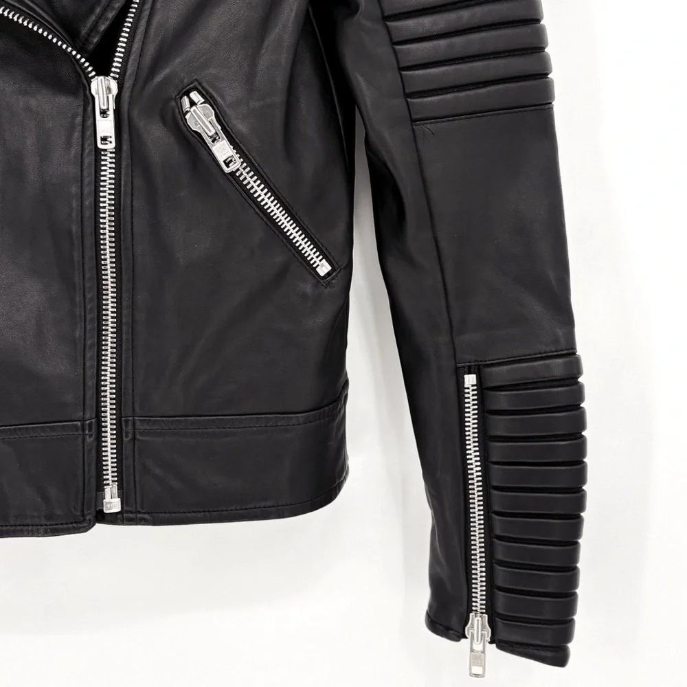 DAUNTLESS NYC | Vegan Leather Moto Biker Jacket in Black | S - Picture 8 of 14